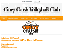 Tablet Screenshot of cincycrushvolleyballclub.com